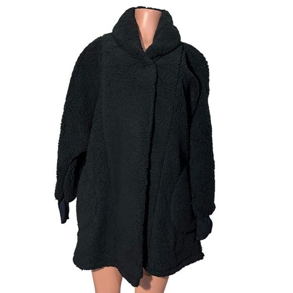 BumbleBella by Jill Martin Petite Sherpa Shawl Collar Button Lounger XXXS/XXSP - Picture 3 of 5